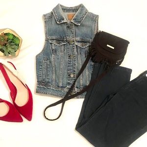 American Eagle Denim Vest xs
